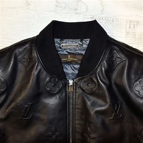 louis vuitton bomberjacke herren|Embroidered Leather Bomber Jacket .